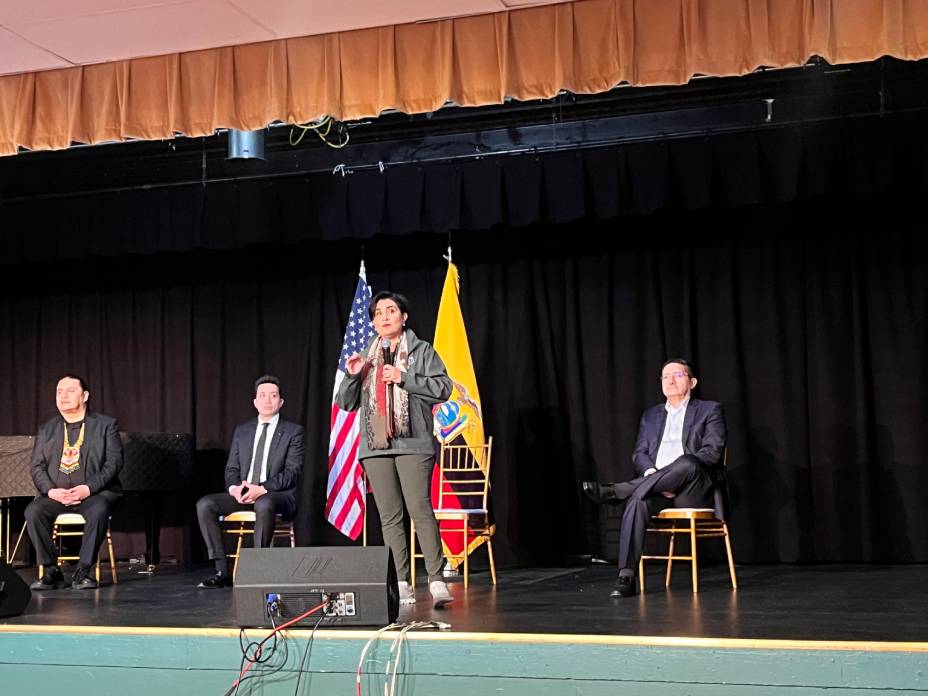 Balcón de Servicios María Gabriela Sommerfeld, ministra de Relaciones Exteriores de Ecuador