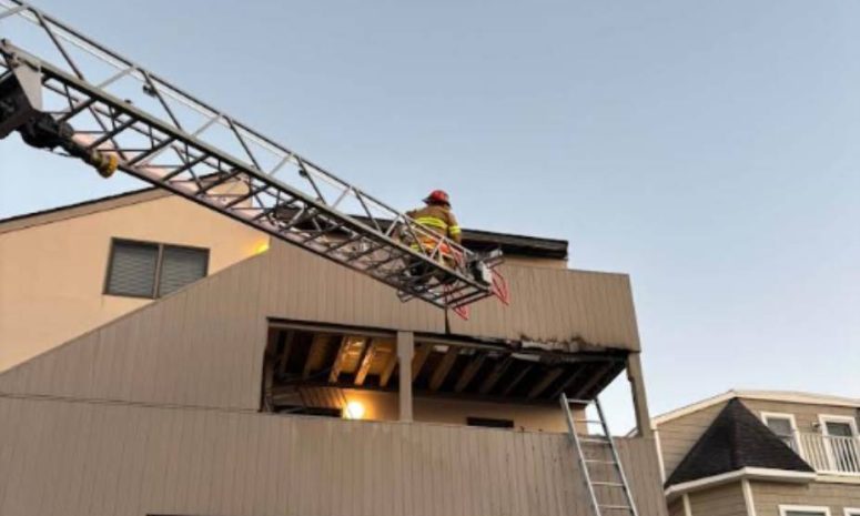 Responden bomberos de Margate a incendio estructural en apoyo a Longport