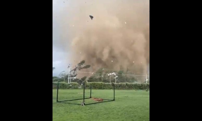 Sorprende potente tornado a pobladores de Requínoa en Chile